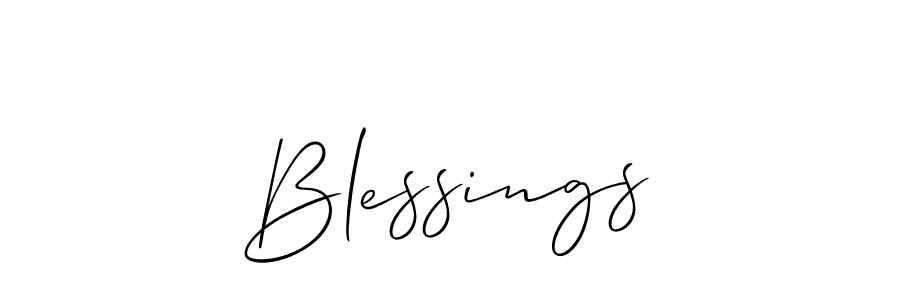 Blessings stylish signature style. Best Handwritten Sign (Allison_Script) for my name. Handwritten Signature Collection Ideas for my name Blessings. Blessings signature style 2 images and pictures png