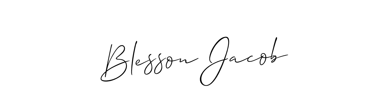 Similarly Allison_Script is the best handwritten signature design. Signature creator online .You can use it as an online autograph creator for name Blesson Jacob. Blesson Jacob signature style 2 images and pictures png