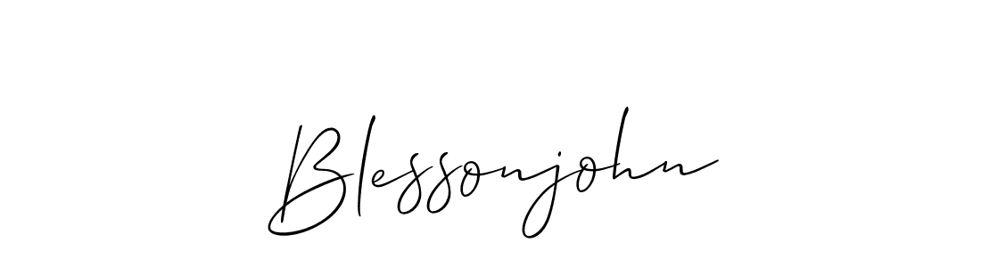 How to Draw Blessonjohn signature style? Allison_Script is a latest design signature styles for name Blessonjohn. Blessonjohn signature style 2 images and pictures png