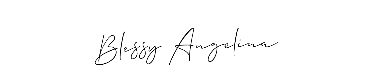 Once you've used our free online signature maker to create your best signature Allison_Script style, it's time to enjoy all of the benefits that Blessy Angelina name signing documents. Blessy Angelina signature style 2 images and pictures png