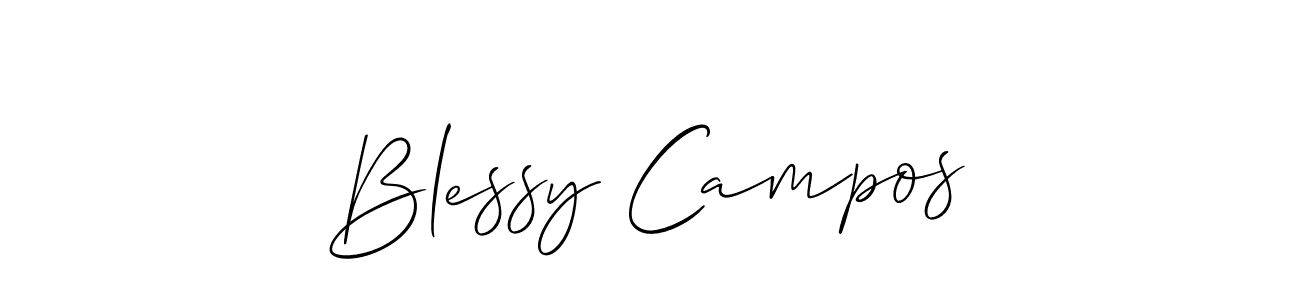 Design your own signature with our free online signature maker. With this signature software, you can create a handwritten (Allison_Script) signature for name Blessy Campos. Blessy Campos signature style 2 images and pictures png