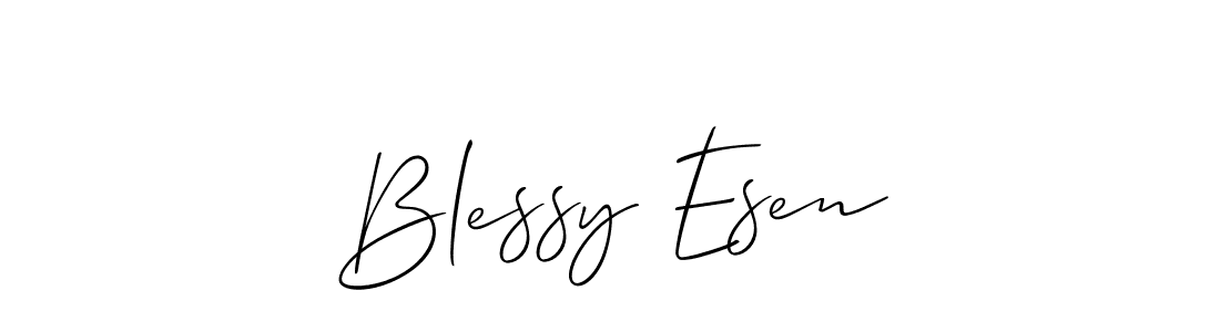Check out images of Autograph of Blessy Esen name. Actor Blessy Esen Signature Style. Allison_Script is a professional sign style online. Blessy Esen signature style 2 images and pictures png