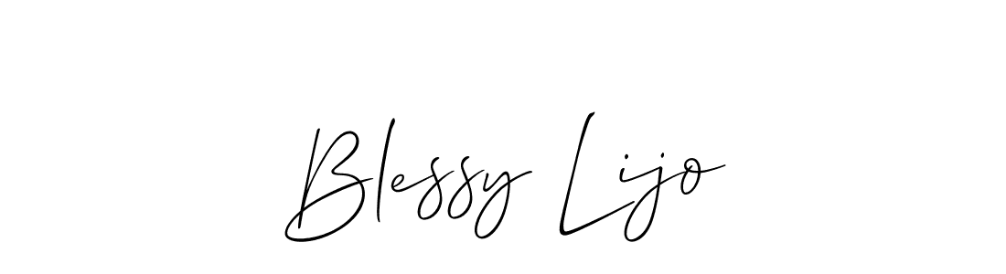 Similarly Allison_Script is the best handwritten signature design. Signature creator online .You can use it as an online autograph creator for name Blessy Lijo. Blessy Lijo signature style 2 images and pictures png