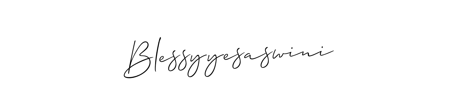 You should practise on your own different ways (Allison_Script) to write your name (Blessyyesaswini) in signature. don't let someone else do it for you. Blessyyesaswini signature style 2 images and pictures png