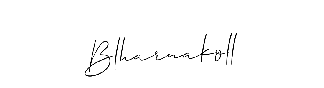 How to make Blharnakoll signature? Allison_Script is a professional autograph style. Create handwritten signature for Blharnakoll name. Blharnakoll signature style 2 images and pictures png