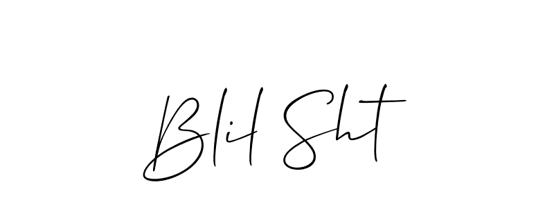 Best and Professional Signature Style for Blil Sht. Allison_Script Best Signature Style Collection. Blil Sht signature style 2 images and pictures png