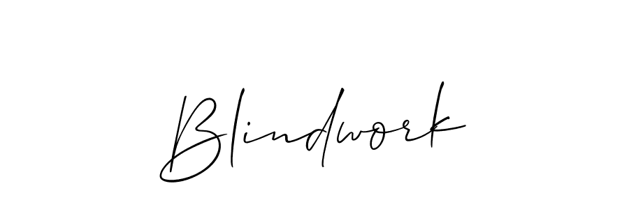 Design your own signature with our free online signature maker. With this signature software, you can create a handwritten (Allison_Script) signature for name Blindwork. Blindwork signature style 2 images and pictures png