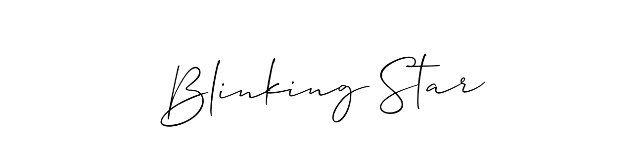 Use a signature maker to create a handwritten signature online. With this signature software, you can design (Allison_Script) your own signature for name Blinking Star. Blinking Star signature style 2 images and pictures png