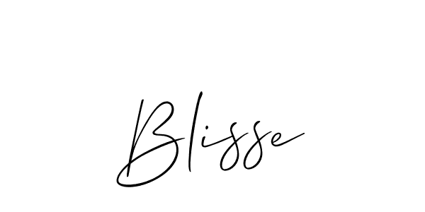 The best way (Allison_Script) to make a short signature is to pick only two or three words in your name. The name Blisse include a total of six letters. For converting this name. Blisse signature style 2 images and pictures png