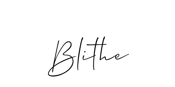 Blithe stylish signature style. Best Handwritten Sign (Allison_Script) for my name. Handwritten Signature Collection Ideas for my name Blithe. Blithe signature style 2 images and pictures png