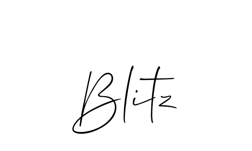 Design your own signature with our free online signature maker. With this signature software, you can create a handwritten (Allison_Script) signature for name Blitz. Blitz signature style 2 images and pictures png