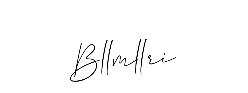 Similarly Allison_Script is the best handwritten signature design. Signature creator online .You can use it as an online autograph creator for name Bllmllri. Bllmllri signature style 2 images and pictures png