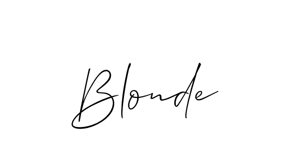 Blonde stylish signature style. Best Handwritten Sign (Allison_Script) for my name. Handwritten Signature Collection Ideas for my name Blonde. Blonde signature style 2 images and pictures png