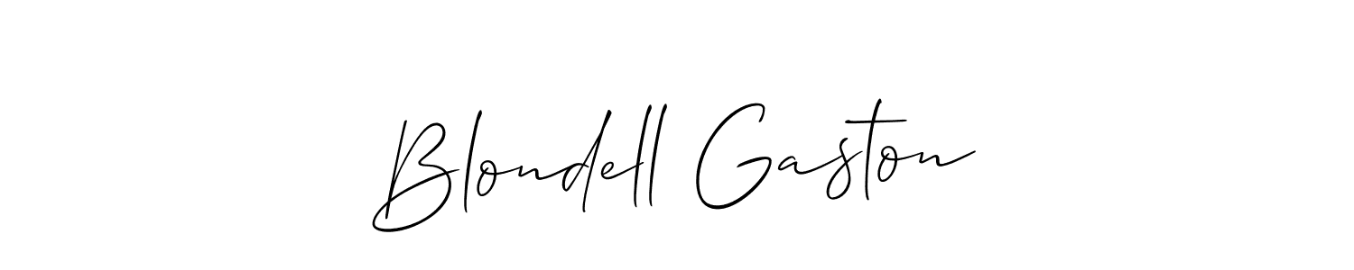 How to Draw Blondell Gaston signature style? Allison_Script is a latest design signature styles for name Blondell Gaston. Blondell Gaston signature style 2 images and pictures png