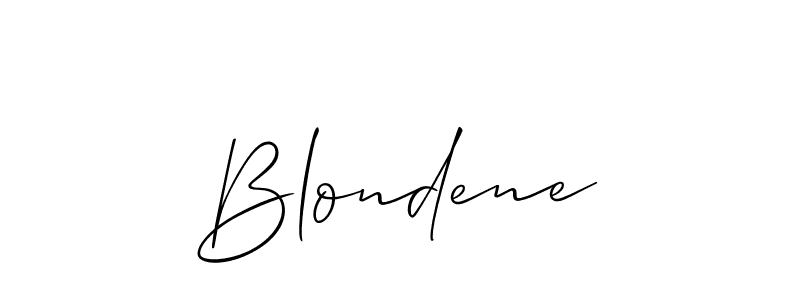 How to Draw Blondene signature style? Allison_Script is a latest design signature styles for name Blondene. Blondene signature style 2 images and pictures png