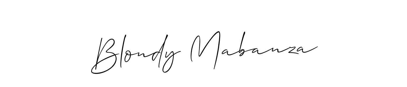 Also You can easily find your signature by using the search form. We will create Blondy Mabanza name handwritten signature images for you free of cost using Allison_Script sign style. Blondy Mabanza signature style 2 images and pictures png