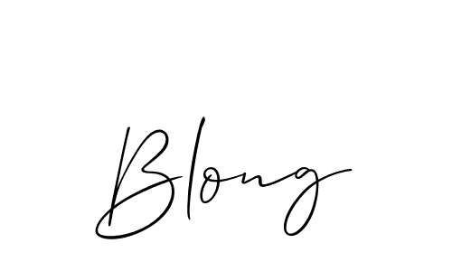 How to Draw Blong signature style? Allison_Script is a latest design signature styles for name Blong. Blong signature style 2 images and pictures png