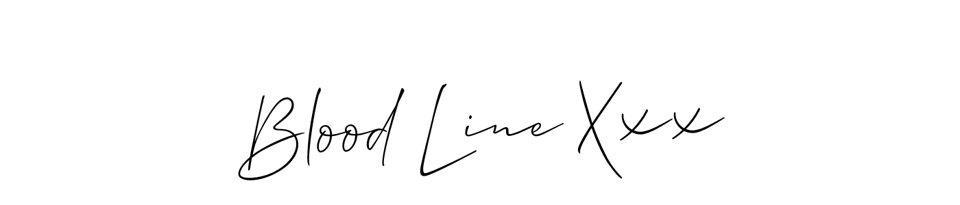 Create a beautiful signature design for name Blood Line Xxx. With this signature (Allison_Script) fonts, you can make a handwritten signature for free. Blood Line Xxx signature style 2 images and pictures png