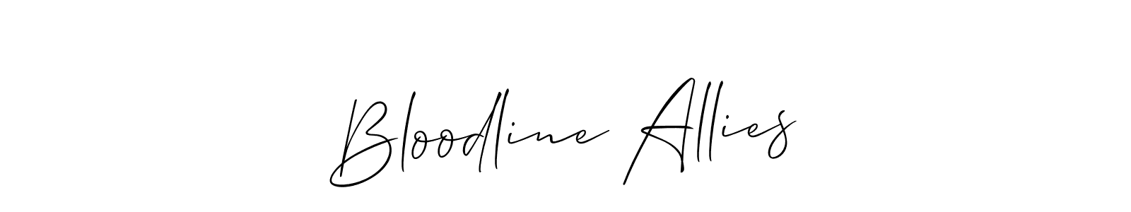 You should practise on your own different ways (Allison_Script) to write your name (Bloodline Allies) in signature. don't let someone else do it for you. Bloodline Allies signature style 2 images and pictures png