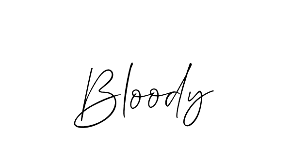 How to make Bloody signature? Allison_Script is a professional autograph style. Create handwritten signature for Bloody name. Bloody signature style 2 images and pictures png