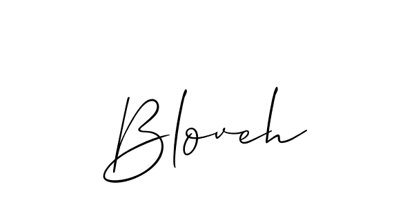 Create a beautiful signature design for name Bloveh. With this signature (Allison_Script) fonts, you can make a handwritten signature for free. Bloveh signature style 2 images and pictures png