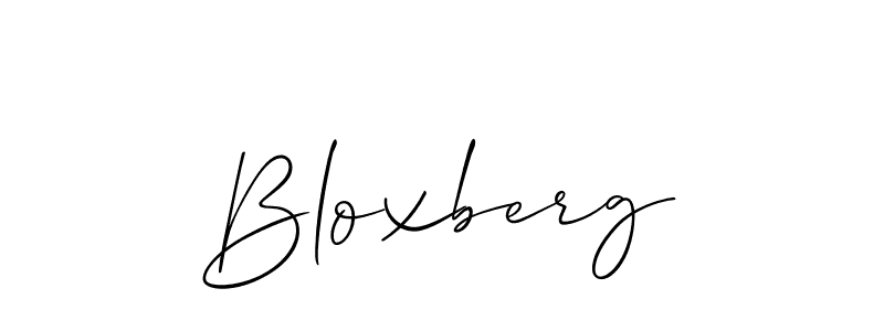 Make a beautiful signature design for name Bloxberg. With this signature (Allison_Script) style, you can create a handwritten signature for free. Bloxberg signature style 2 images and pictures png