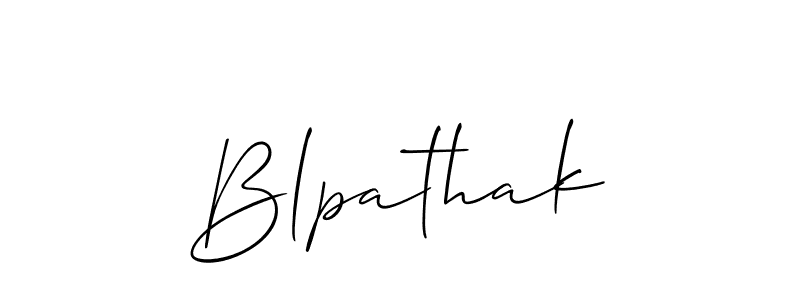 Design your own signature with our free online signature maker. With this signature software, you can create a handwritten (Allison_Script) signature for name Blpathak. Blpathak signature style 2 images and pictures png