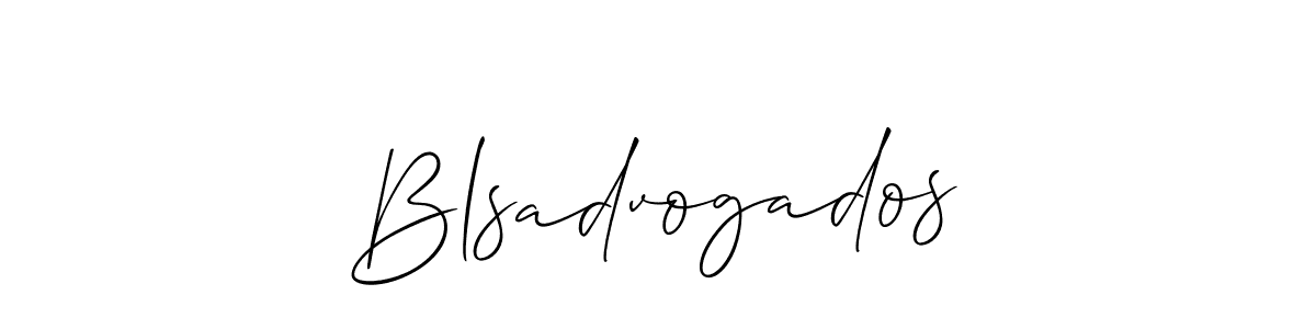 The best way (Allison_Script) to make a short signature is to pick only two or three words in your name. The name Blsadvogados include a total of six letters. For converting this name. Blsadvogados signature style 2 images and pictures png