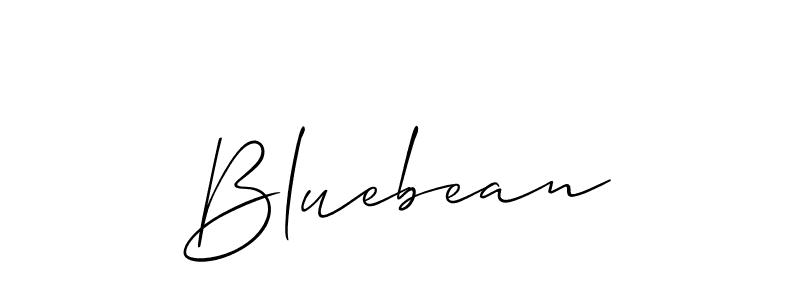 How to Draw Bluebean signature style? Allison_Script is a latest design signature styles for name Bluebean. Bluebean signature style 2 images and pictures png