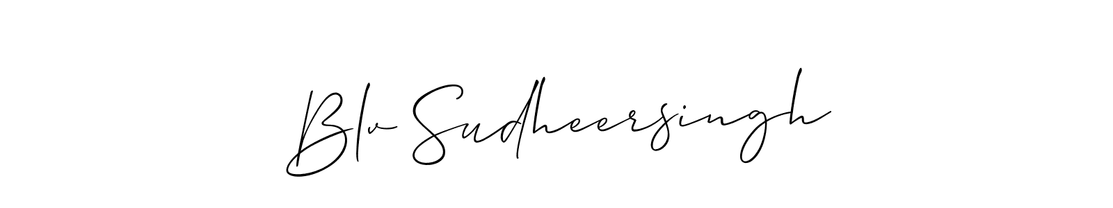 Make a beautiful signature design for name Blv Sudheersingh. With this signature (Allison_Script) style, you can create a handwritten signature for free. Blv Sudheersingh signature style 2 images and pictures png