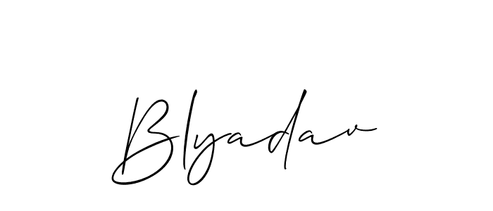 How to Draw Blyadav signature style? Allison_Script is a latest design signature styles for name Blyadav. Blyadav signature style 2 images and pictures png