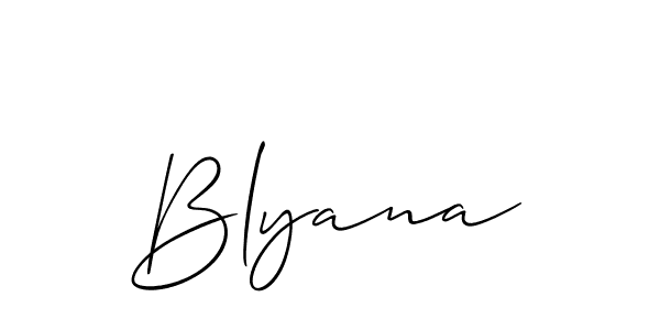 Here are the top 10 professional signature styles for the name Blyana. These are the best autograph styles you can use for your name. Blyana signature style 2 images and pictures png