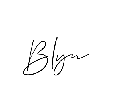 You should practise on your own different ways (Allison_Script) to write your name (Blyn) in signature. don't let someone else do it for you. Blyn signature style 2 images and pictures png