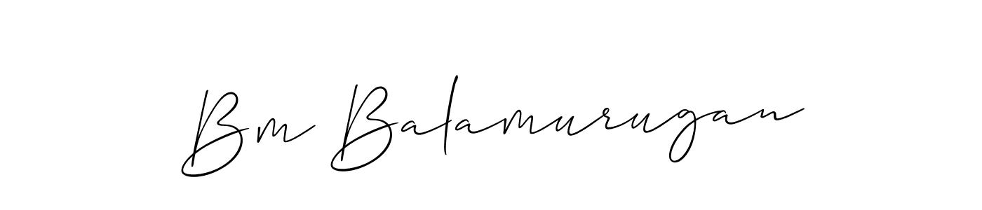 How to make Bm Balamurugan signature? Allison_Script is a professional autograph style. Create handwritten signature for Bm Balamurugan name. Bm Balamurugan signature style 2 images and pictures png