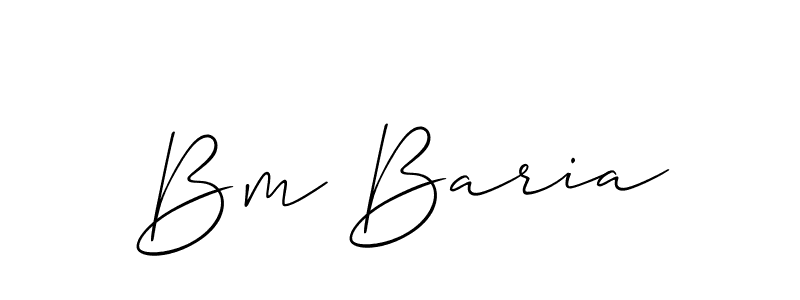 Make a short Bm Baria signature style. Manage your documents anywhere anytime using Allison_Script. Create and add eSignatures, submit forms, share and send files easily. Bm Baria signature style 2 images and pictures png