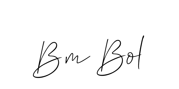 How to make Bm Bol signature? Allison_Script is a professional autograph style. Create handwritten signature for Bm Bol name. Bm Bol signature style 2 images and pictures png