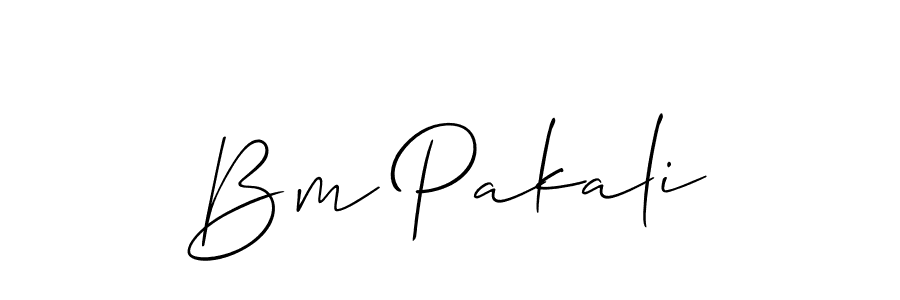 Bm Pakali stylish signature style. Best Handwritten Sign (Allison_Script) for my name. Handwritten Signature Collection Ideas for my name Bm Pakali. Bm Pakali signature style 2 images and pictures png