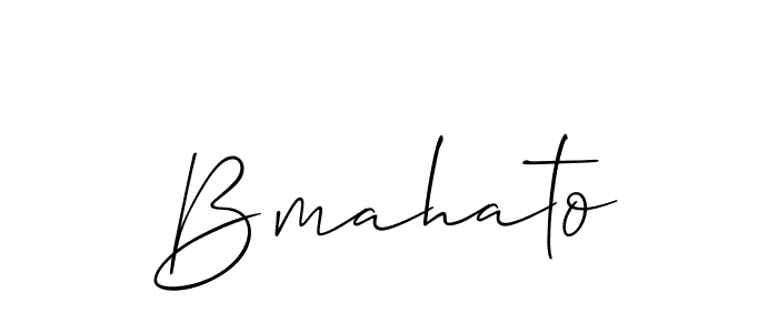 It looks lik you need a new signature style for name Bmahato. Design unique handwritten (Allison_Script) signature with our free signature maker in just a few clicks. Bmahato signature style 2 images and pictures png