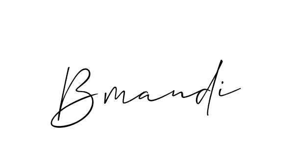 How to make Bmandi name signature. Use Allison_Script style for creating short signs online. This is the latest handwritten sign. Bmandi signature style 2 images and pictures png