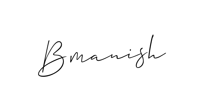 You should practise on your own different ways (Allison_Script) to write your name (Bmanish) in signature. don't let someone else do it for you. Bmanish signature style 2 images and pictures png