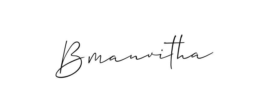 Best and Professional Signature Style for Bmanvitha. Allison_Script Best Signature Style Collection. Bmanvitha signature style 2 images and pictures png