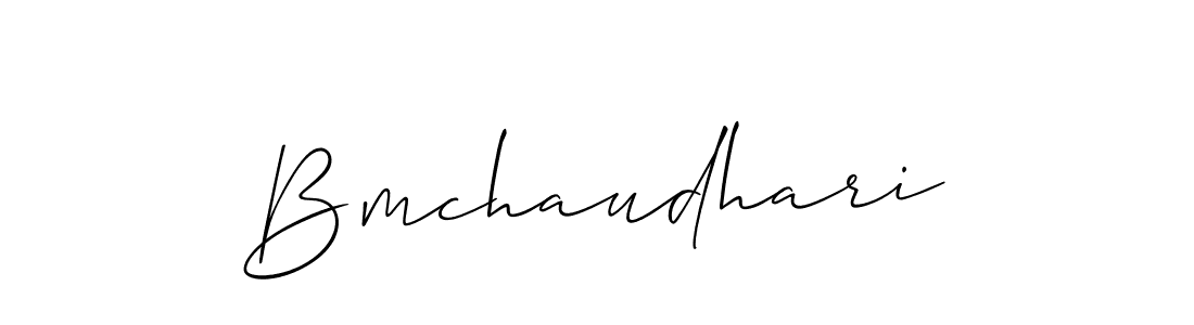 It looks lik you need a new signature style for name Bmchaudhari. Design unique handwritten (Allison_Script) signature with our free signature maker in just a few clicks. Bmchaudhari signature style 2 images and pictures png