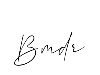 The best way (Allison_Script) to make a short signature is to pick only two or three words in your name. The name Bmdr include a total of six letters. For converting this name. Bmdr signature style 2 images and pictures png