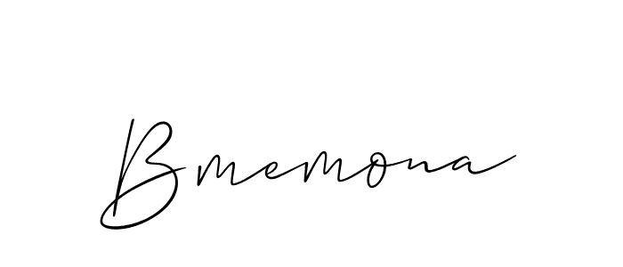 Make a beautiful signature design for name Bmemona. With this signature (Allison_Script) style, you can create a handwritten signature for free. Bmemona signature style 2 images and pictures png