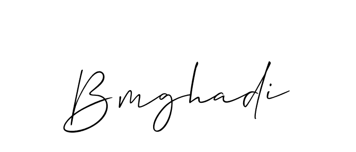 You should practise on your own different ways (Allison_Script) to write your name (Bmghadi) in signature. don't let someone else do it for you. Bmghadi signature style 2 images and pictures png