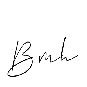 You should practise on your own different ways (Allison_Script) to write your name (Bmh) in signature. don't let someone else do it for you. Bmh signature style 2 images and pictures png