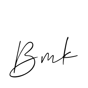 The best way (Allison_Script) to make a short signature is to pick only two or three words in your name. The name Bmk include a total of six letters. For converting this name. Bmk signature style 2 images and pictures png