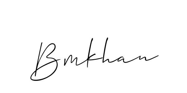 Best and Professional Signature Style for Bmkhan. Allison_Script Best Signature Style Collection. Bmkhan signature style 2 images and pictures png
