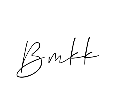 Use a signature maker to create a handwritten signature online. With this signature software, you can design (Allison_Script) your own signature for name Bmkk. Bmkk signature style 2 images and pictures png