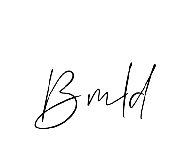 Use a signature maker to create a handwritten signature online. With this signature software, you can design (Allison_Script) your own signature for name Bmld. Bmld signature style 2 images and pictures png